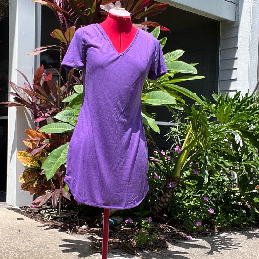 New Purple tee-shirt dress